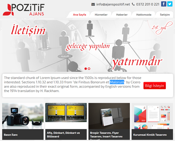 Ajanspozitif.Net Web Sitesi Yenilendi