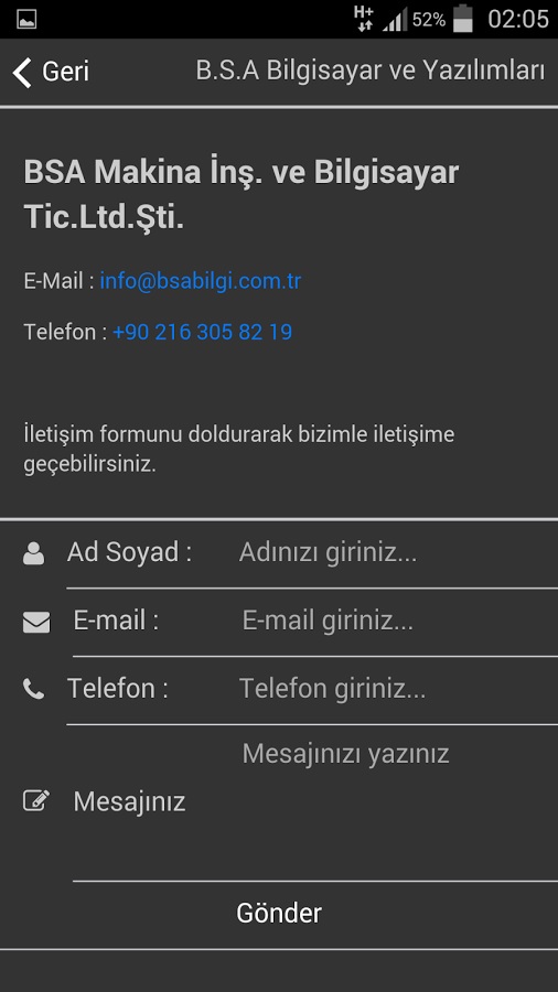 Mobil Uygulama: BSA Yazılım